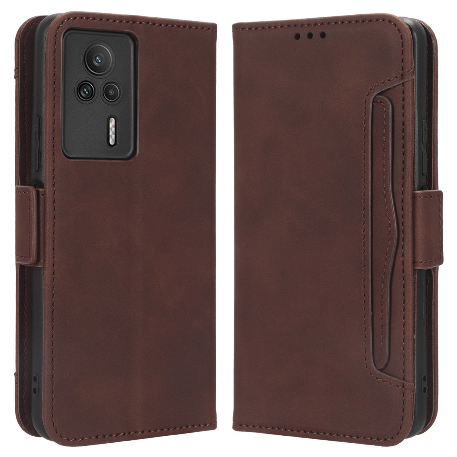 For Xiaomi Redmi K60E 5G PU Leather Phone Case Multiple Card Slots Wallet Phone Stand Cover For Xiaomi Redmi K60E 5G PU Leather Phone Case Multiple Card Slots Wallet Phone Stand Cover